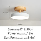Nordic Style Wood Art LED Chandelier for Bedroom Living Room Ceilings