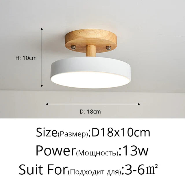 Nordic Style Wood Art LED Chandelier for Bedroom Living Room Ceilings