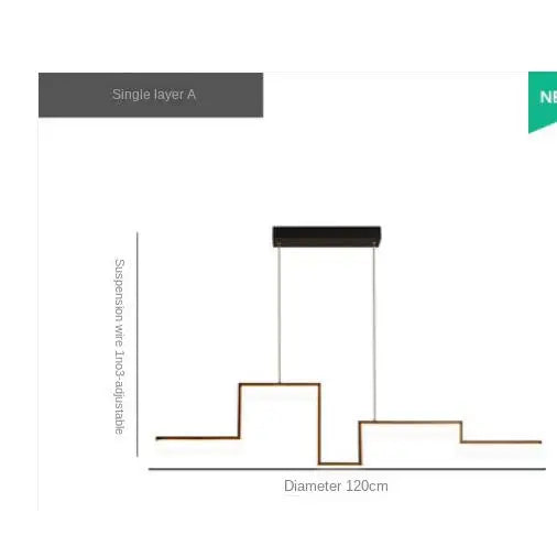 Modern Dining Room LED Chandelier & Hanging Lamps with Sleek Aluminum Design