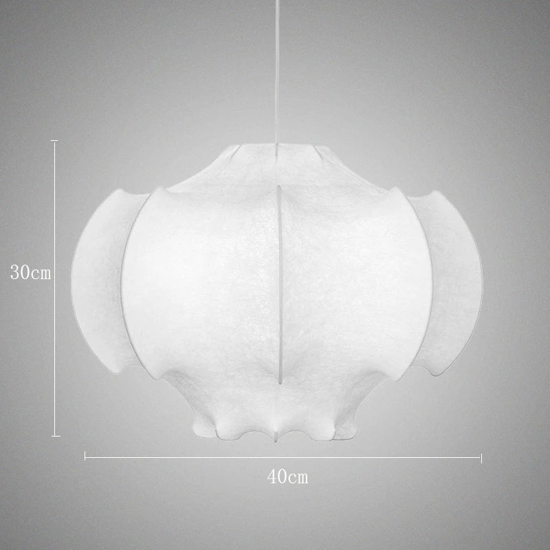 Viscontea Silk Pendant Light: Designer Italian Lamp for Living Room, Bedroom, Kitchen & Dining