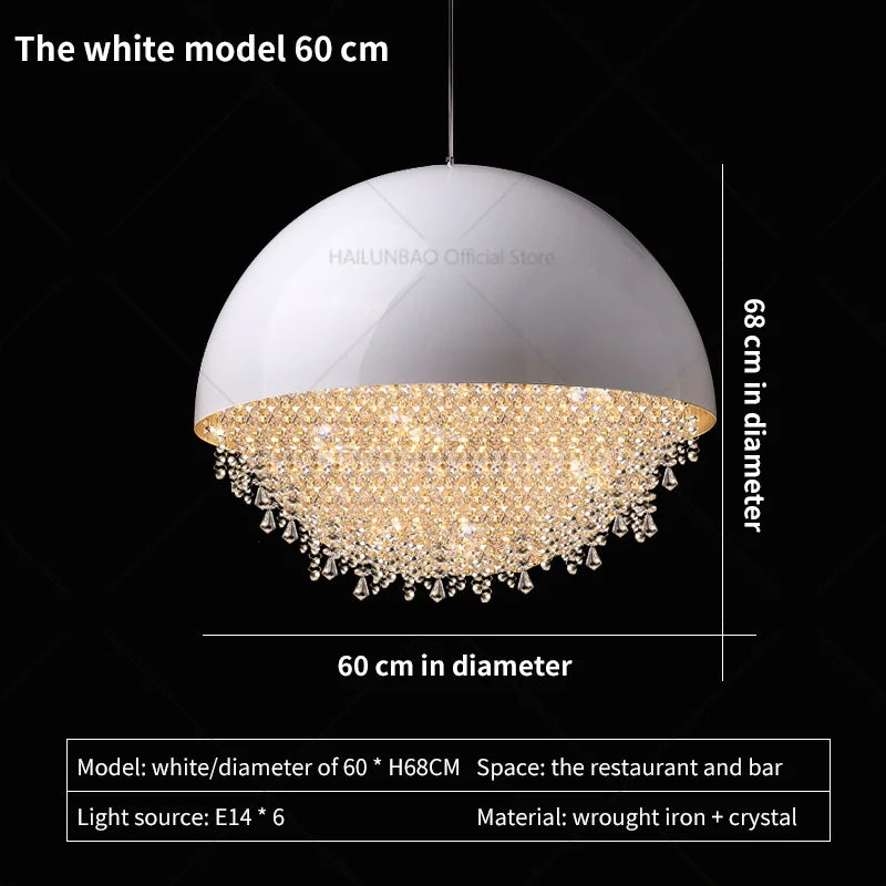 Young Luxury Crystal Chandelier Light for Living Room and Lobby