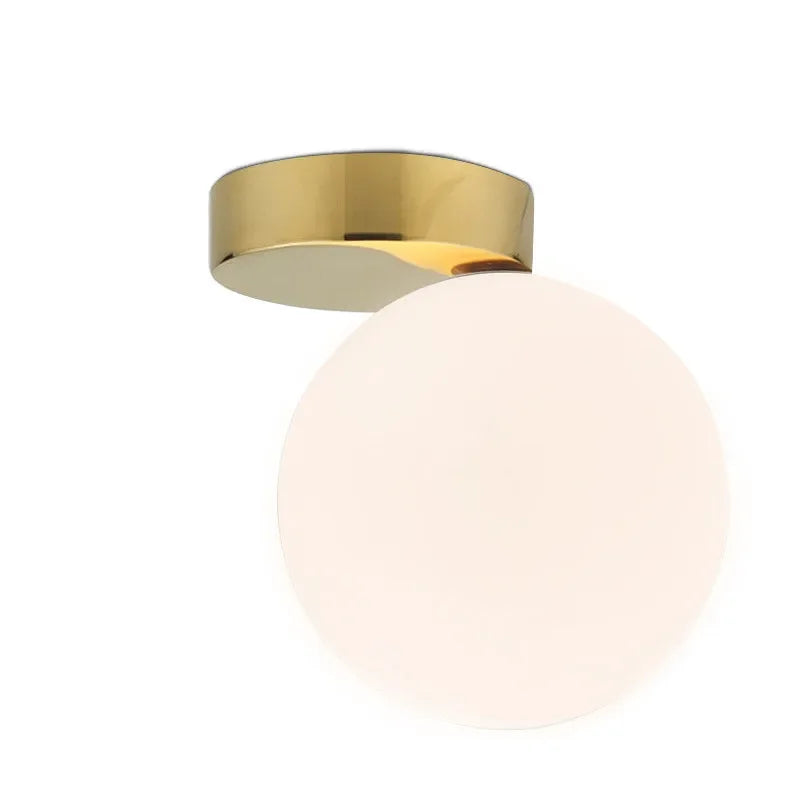 Modern Golden Glass Ball Ceiling Lamp for Bedroom, Hallway, Stairs, Indoor Lighting