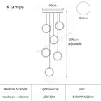 Modern Chandelier Luxury Villa Staircase Lighting by Afralia™