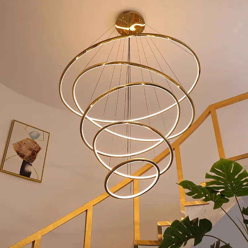 Nordic Home Stair Chandelier Living Room Bedroom Dining Room Pendant Lights Ceiling Light Indoor Lighting