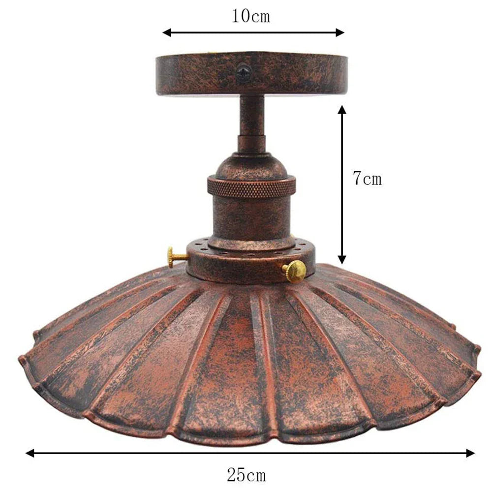 Vintage Industrial LED Metal Ceiling Chandelier Loft Decor E27 Light