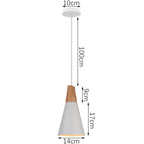 White Industrial LED E27 Pendant Light for Modern Home Kitchen Decor