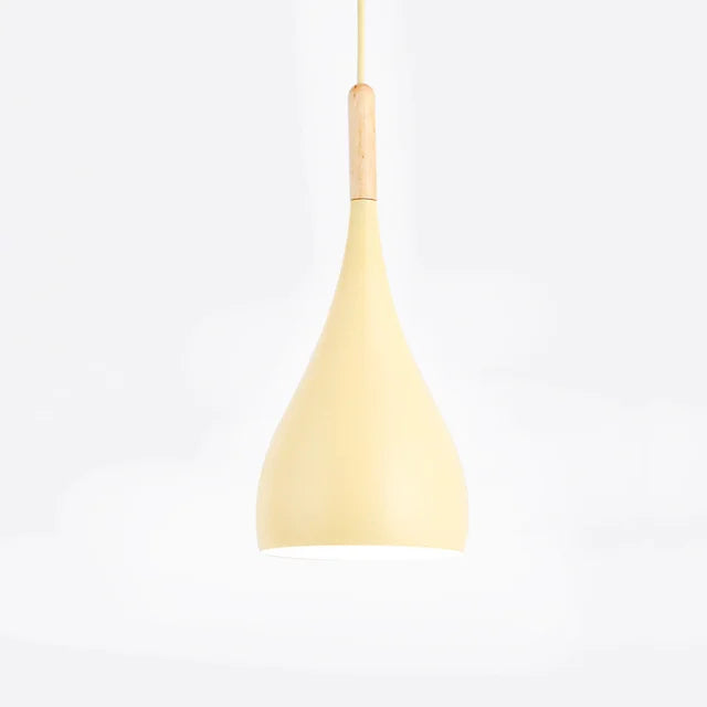 Wood Pendant Light: Modern Nordic Kitchen Ceiling Lamp for Dining Room & Coffee Bar