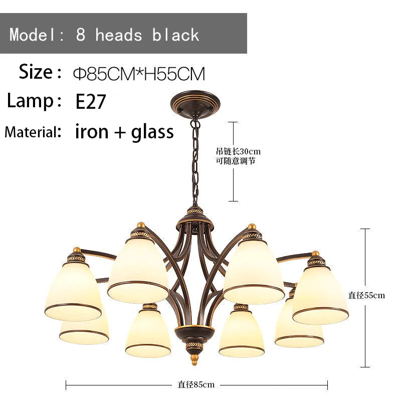 Vintage Country Chandelier for Home Decoration and Indoor Lighting