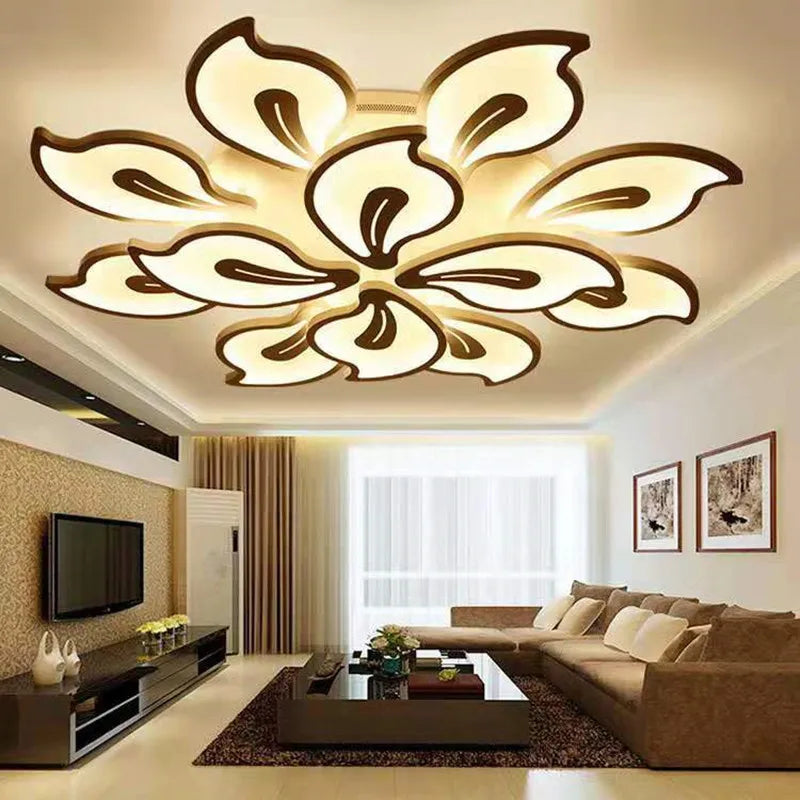 Modern LED Acrylic Chandelier for Living Room, Bedroom, Study - Ceiling Light Fixtures