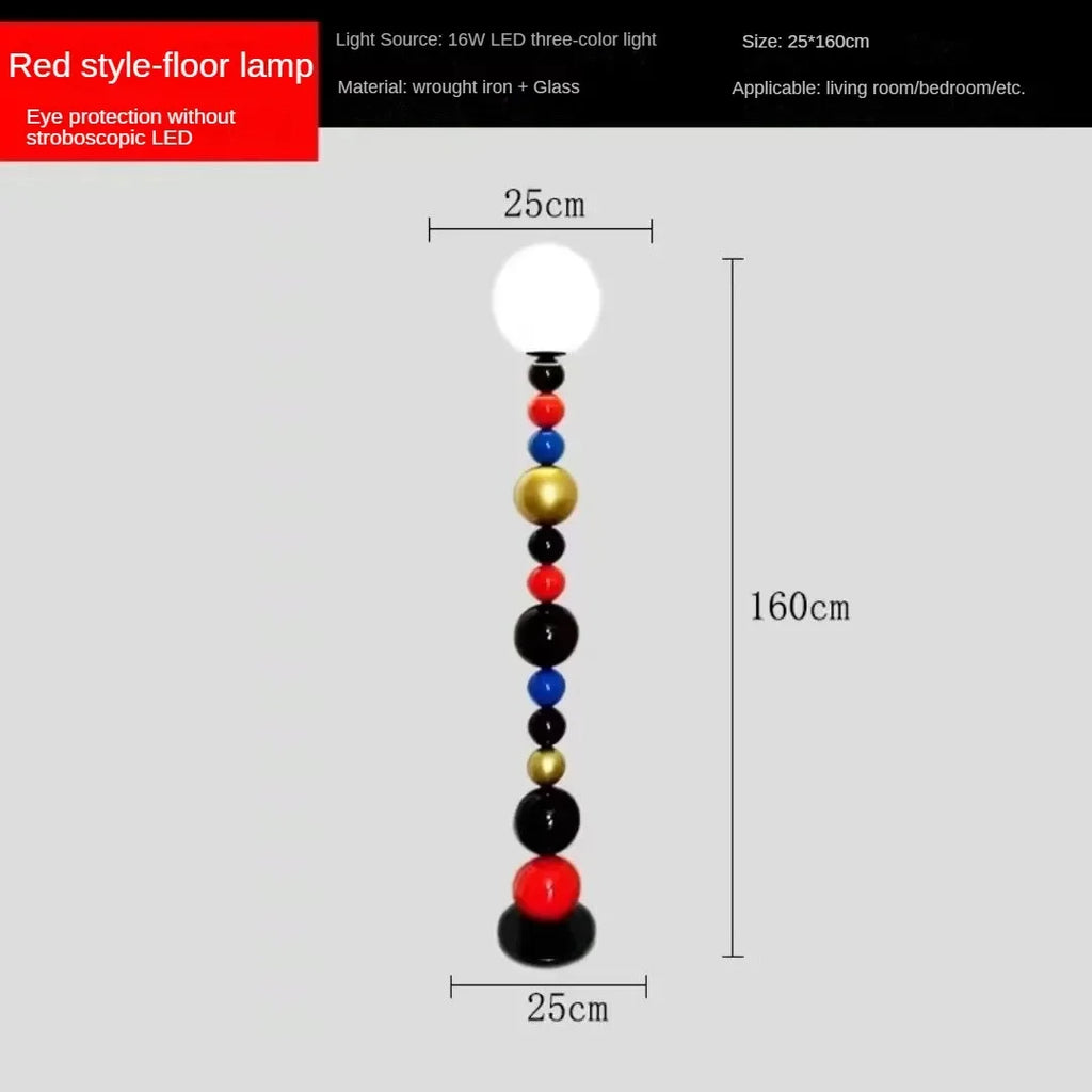 Colorful Glass Ball Floor Lamp for Living Room and Bedroom