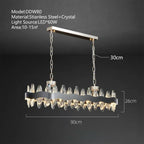 Crystal LED Chandelier: Luxury Living Room Pendant Light with Modern Design