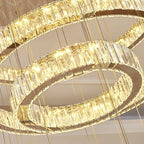Luxury Crystal Chandelier Modern Led Lighting for Ining Room Staircase Villa Hall