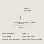 Nordic Saucer LED Chandelier: Stylish Home Decor Pendant Lighting for Dining Room, Kitchen, and Bar