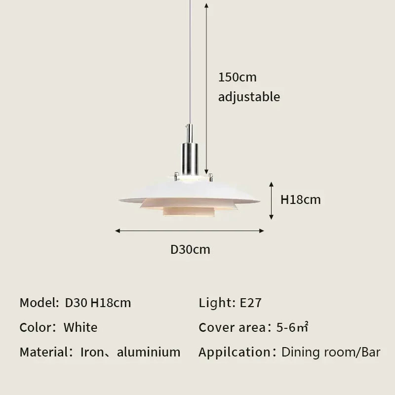 Nordic Saucer LED Chandelier: Stylish Home Decor Pendant Lighting for Dining Room, Kitchen, and Bar