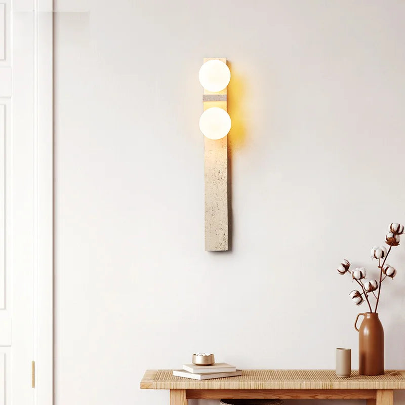 Nordic Brass Marble Wall Sconce for Modern Indoor Lighting