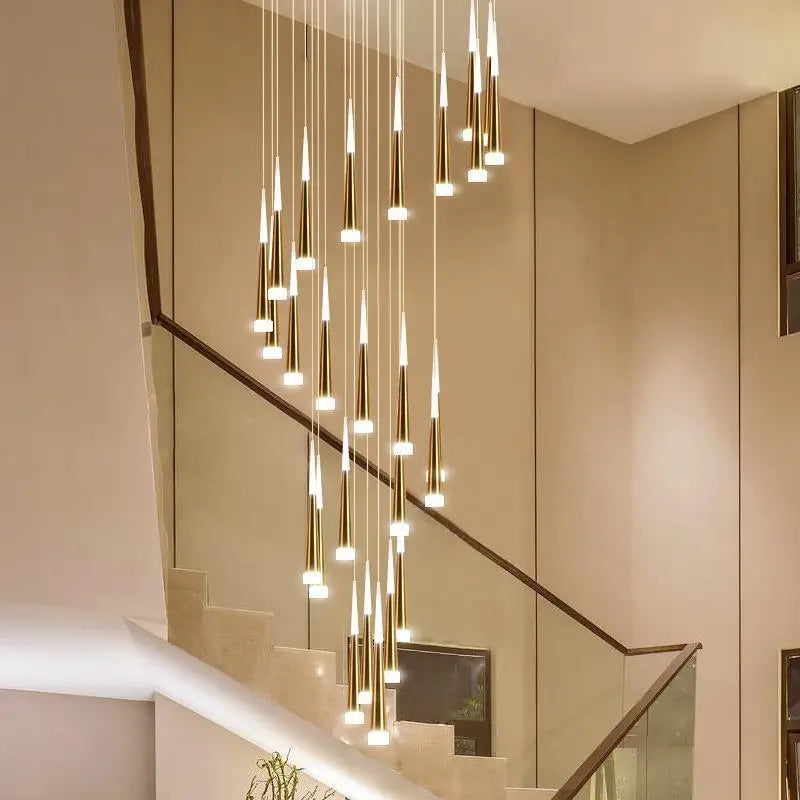 LED Ring Chandelier for Home Decor - Modern, Rotating, Indoor Lighting Solution