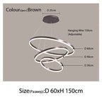 Sophisticated Duplex Living Room Chandelier & LED Circles Lighting Fixtures