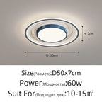 LED Ceiling Light with Remote Dimming for Modern Nordic Home Decor