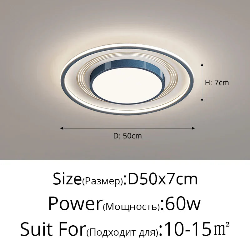 LED Ceiling Light with Remote Dimming for Modern Nordic Home Decor