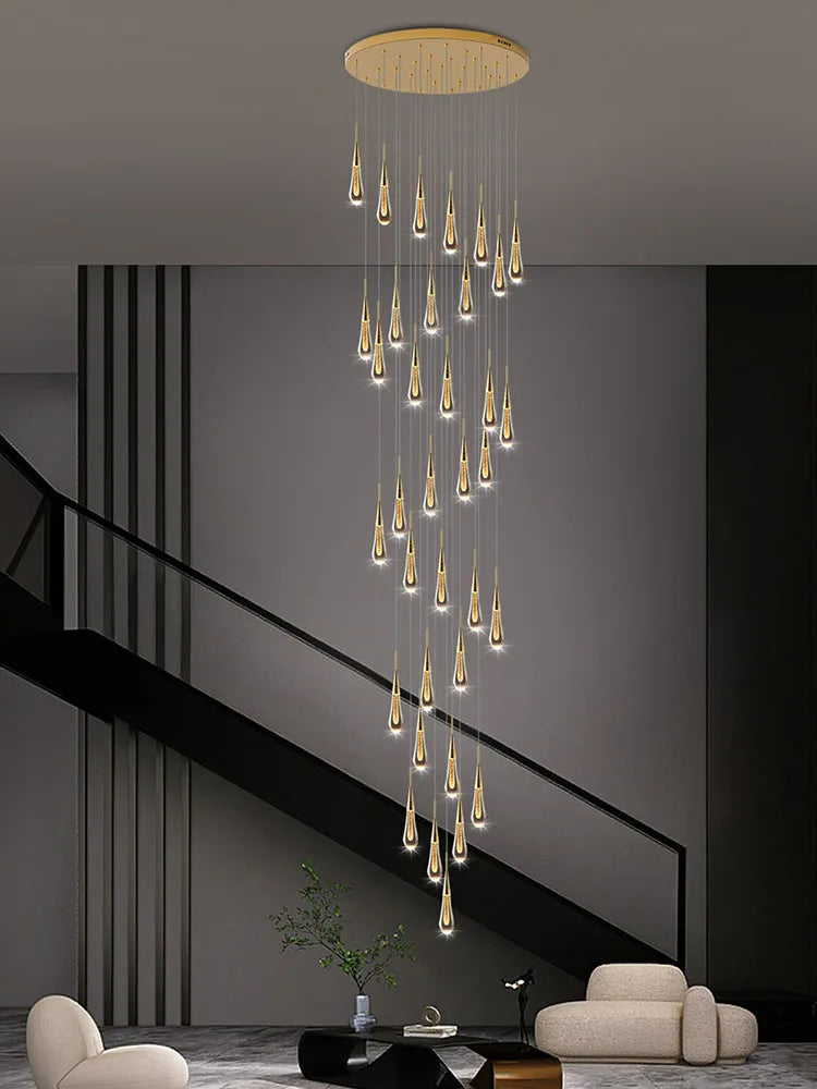 Crystal Pendant Chandelier for High Ceilings