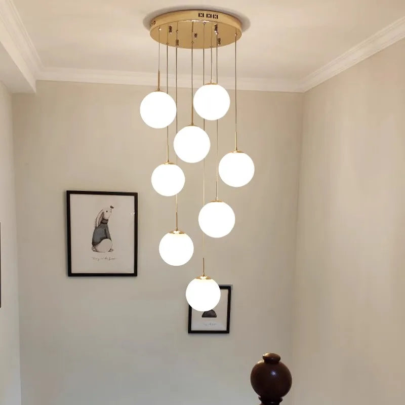 Nordic Dining Pendant Light Chandelier for Living Room, Indoor Ceiling Lamp