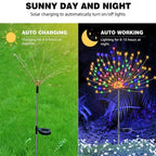 Solar Firework Fairy Lights for Outdoor Garden Decoration, Pathway, Patio, Party