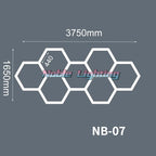 Hexagon LED Ceiling Light for Barbershop and Garage Hair Salon