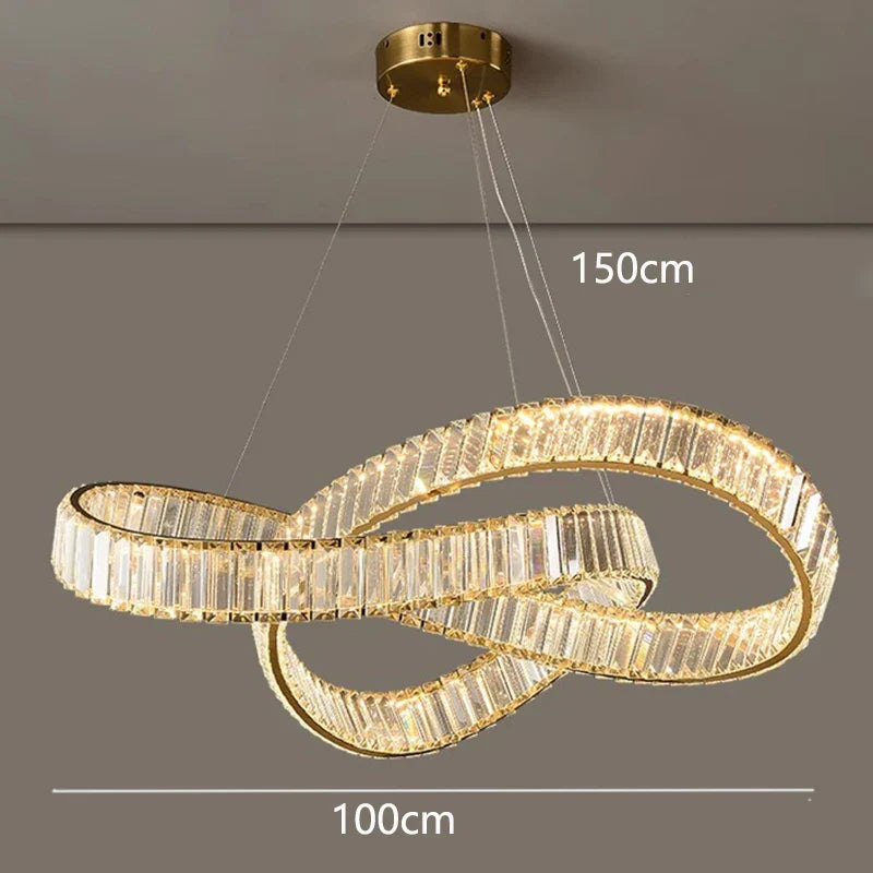 Crystal Chandelier Pendant Lamp for Modern Living Room & Dining Room Lighting