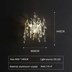 Crystal Pendant Chandelier Luxury LED Lighting Branch Design for Living and Dining Rooms