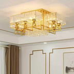 Crystal Rectangular Ceiling Light for Living Room, Bedroom, and Dining Room