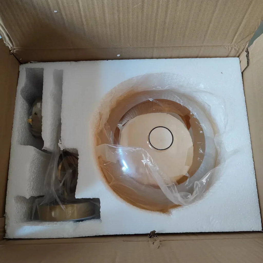 Bucket Glass Pendant Lamp LED Modern Hanging Lights for Dining Room Kitchen Home Décor