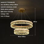 2024 Modern Crystal LED Chandelier for Living & Dining Room Decor