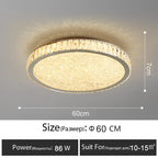 Crystal LED Ceiling Lamp: Luxury Golden Glossy Lighting Fixture for Living Room