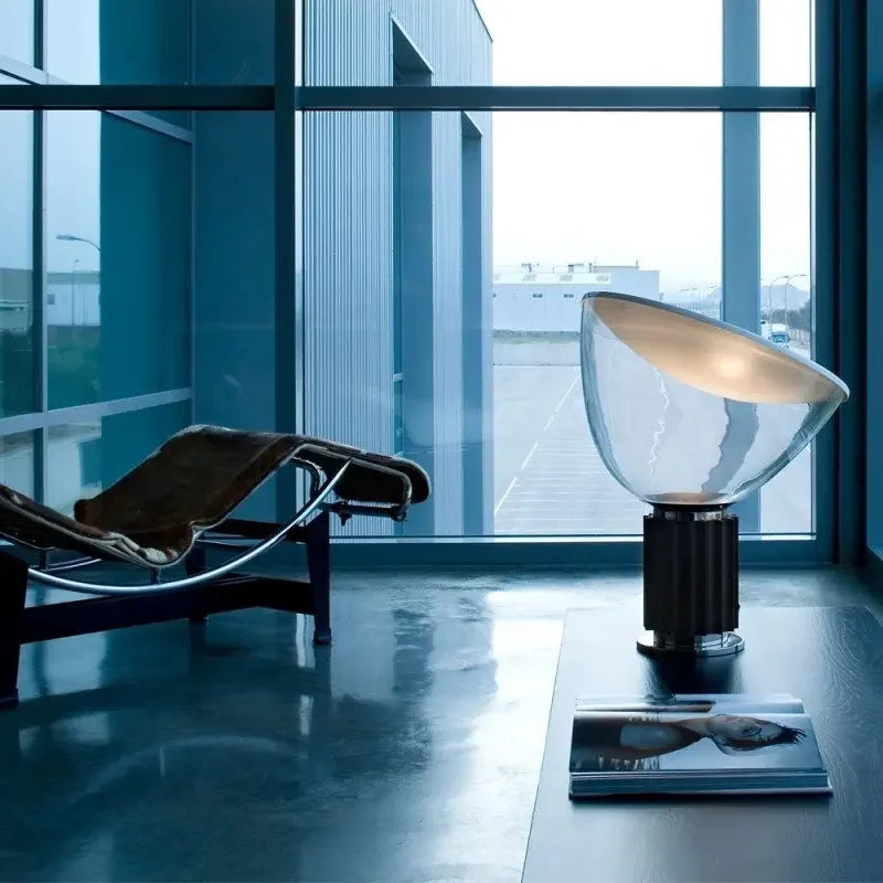 Glass Radar Shade LED Desk Lamp for Bedroom & Living Room Lighting