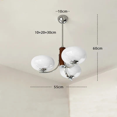 Glass Chandelier: Bauhaus Art for Living Room, Bedroom, Study, Hall, Restaurant