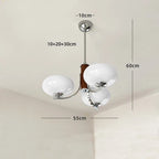 Glass Chandelier: Bauhaus Art for Living Room, Bedroom, Study, Hall, Restaurant