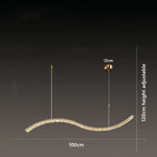 Crystal LED Pendant: Modern Minimalist Chandelier for Home Dining Living Room Decor