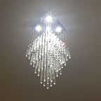 Crystal Ceiling Chandelier: Modern Elegant Living Room & Staircase Light Fixture