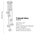 Crystal Ball Chandelier Pendant Light for Staircase Hallway Bar Décor