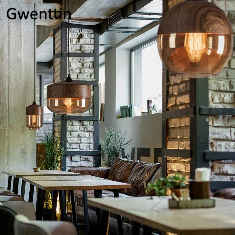 Vintage Industrial Glass Pendant Lights Kitchen Lighting