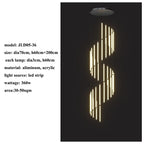 Nordic Black LED Dimmable Pendant Lights Modern Luxury Suspend Luminarias