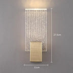 Luxury Crystal Glass Wall Sconce Light Fixture Gold for Bedroom Living Room