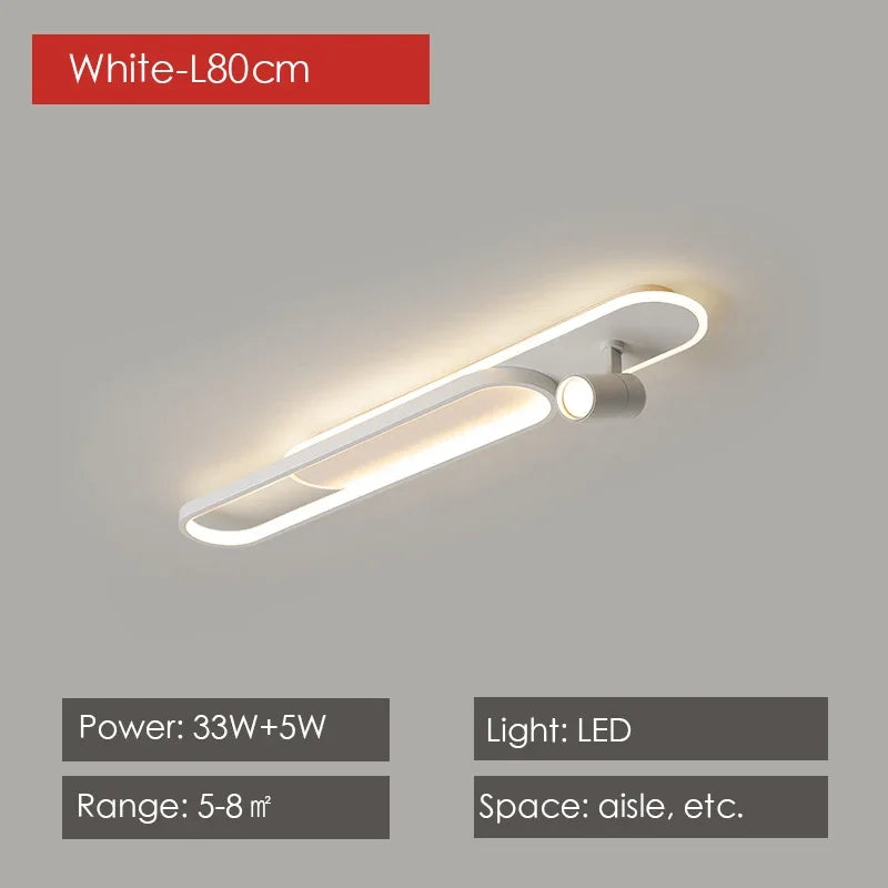 Modern LED Ceiling Lamps with Spotlight, Strip Acrylic Chandeliers Lights for Living Room