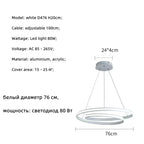 Nordic LED Pendant Lights Dimmable Hanging Lamp for Living Room and Bedroom