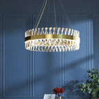 Modern Gold Crystal Ceiling Chandelier for Luxury Living Spaces