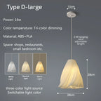 Modern 3D Printed Ceiling Chandelier for Living Room, Bedroom, and Dining Table