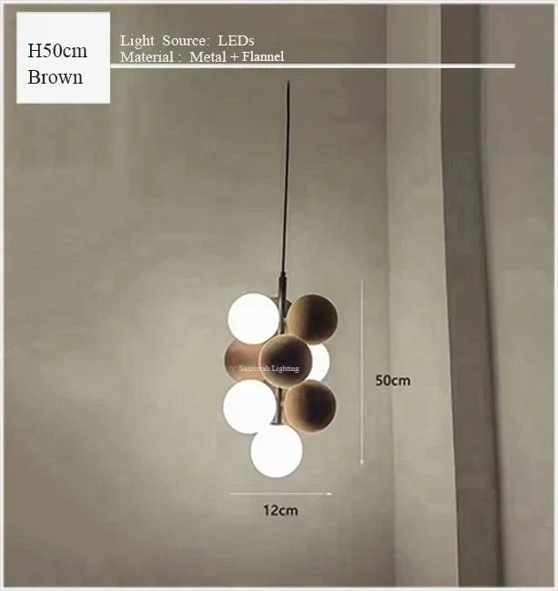 Flannelette Ball Chandelier: Modern Nordic Design for Stylish Interiors