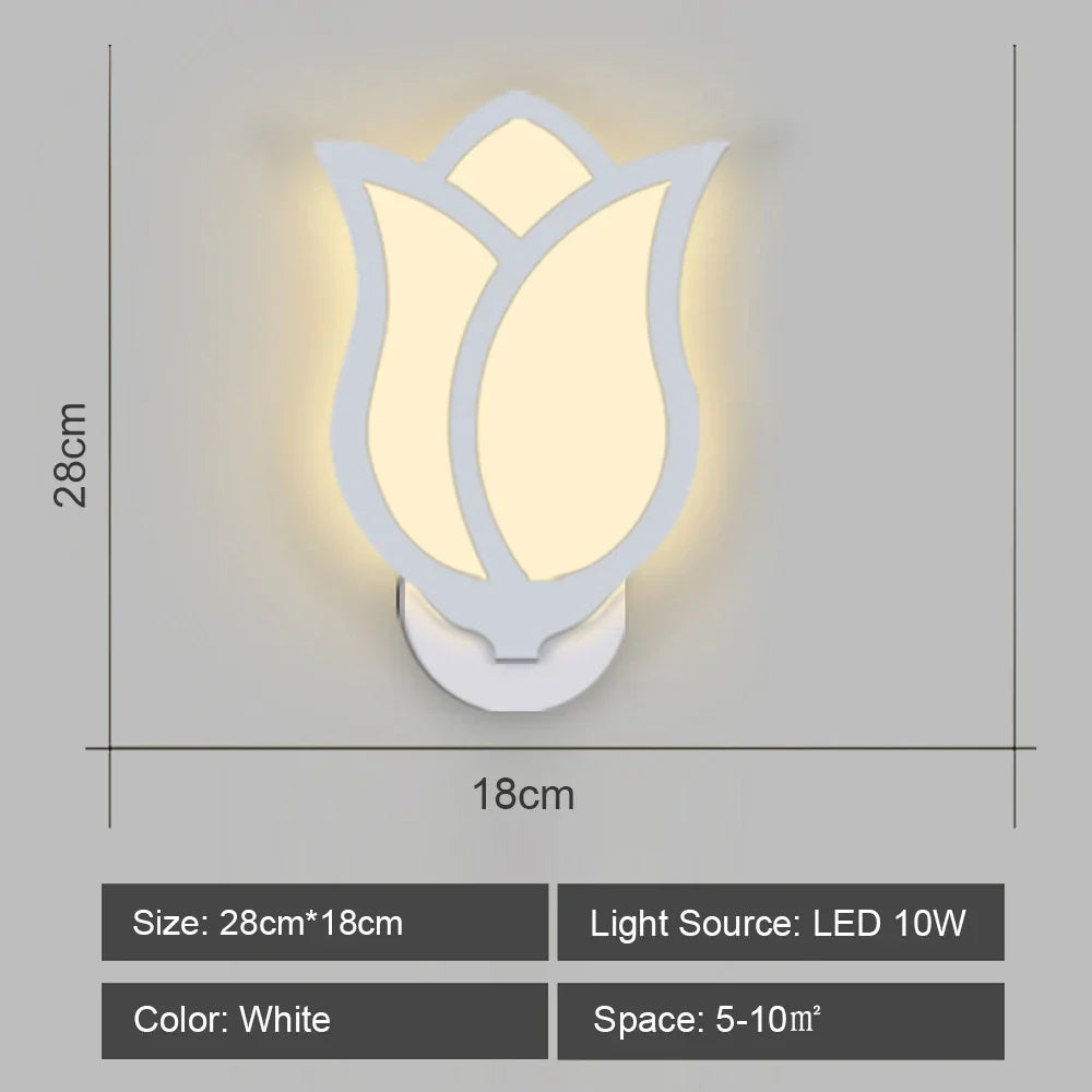 LED Wall Sconce Light Acrylic Lamp for Bedroom Corridor Chandelier Style