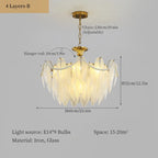 Feather Pendant Chandelier for Luxe Ceiling Decor in French Loft Style