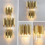 Gold Crystal LED Wall Lamp for Elegant Home Lighting